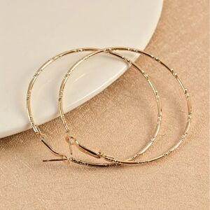 Goldstone Hoop Earrings